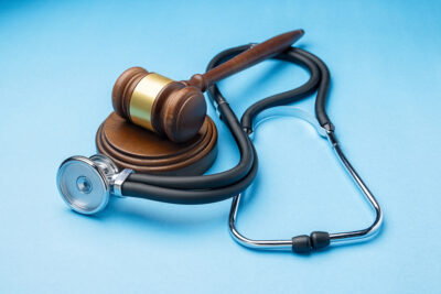 Stethoscope and gavel Getty Images 2206299114