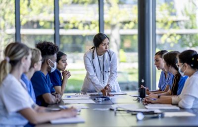Medical students meeting Getty Images 1399229651