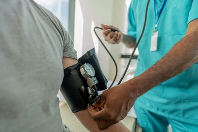 Measuring blood pressure Getty Images 1497528394