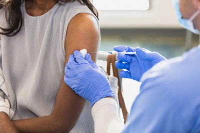 Woman receiving vaccine Getty Images 1379313235