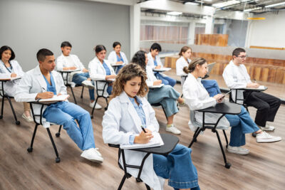 Medical students in classroom Getty Images 1992830293