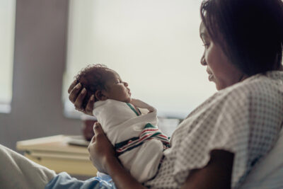 African American mother with newborn Getty Images 2156120281