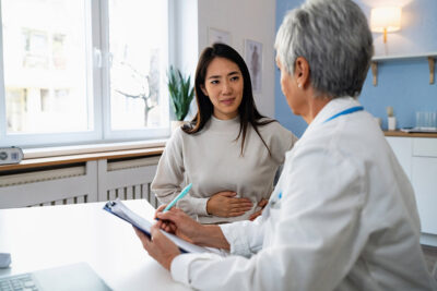 Female patient with physician Getty Images 2089272706